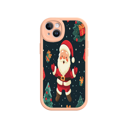 #MC0032 Factory Wholesale Festive Santa iPhone 17 Case – Christmas Holiday Design, Jolly Santa Claus, Gift Boxes & Trees