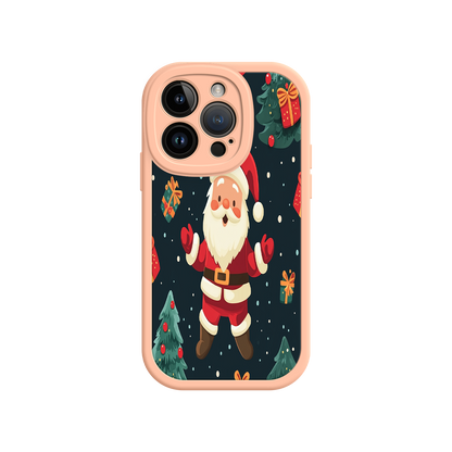 #MC0032 Factory Wholesale Festive Santa iPhone 17 Case – Christmas Holiday Design, Jolly Santa Claus, Gift Boxes & Trees