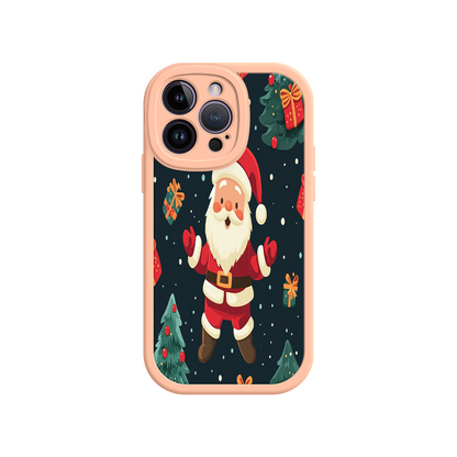 #MC0032 Factory Wholesale Festive Santa iPhone 17 Case – Christmas Holiday Design, Jolly Santa Claus, Gift Boxes & Trees
