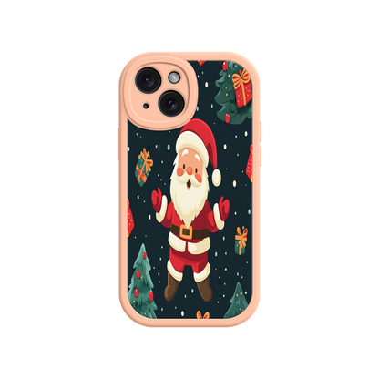 #MC0032 Factory Wholesale Festive Santa iPhone 17 Case – Christmas Holiday Design, Jolly Santa Claus, Gift Boxes & Trees