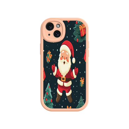 #MC0032 Factory Wholesale Festive Santa iPhone 17 Case – Christmas Holiday Design, Jolly Santa Claus, Gift Boxes & Trees