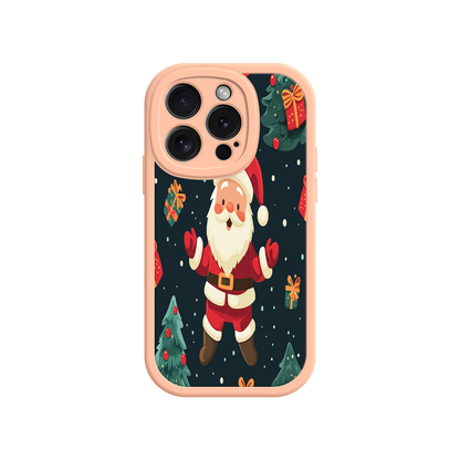 #MC0032 Factory Wholesale Festive Santa iPhone 17 Case – Christmas Holiday Design, Jolly Santa Claus, Gift Boxes & Trees