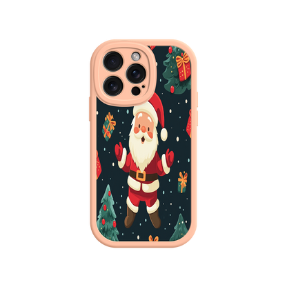 #MC0032 Factory Wholesale Festive Santa iPhone 17 Case – Christmas Holiday Design, Jolly Santa Claus, Gift Boxes & Trees