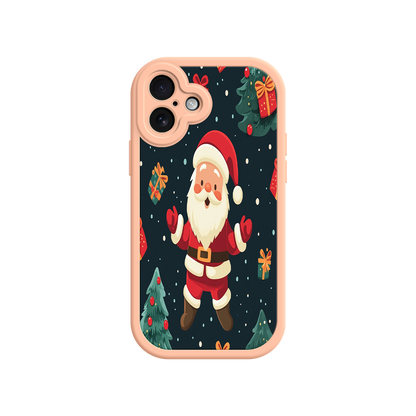 #MC0032 Factory Wholesale Festive Santa iPhone 17 Case – Christmas Holiday Design, Jolly Santa Claus, Gift Boxes & Trees