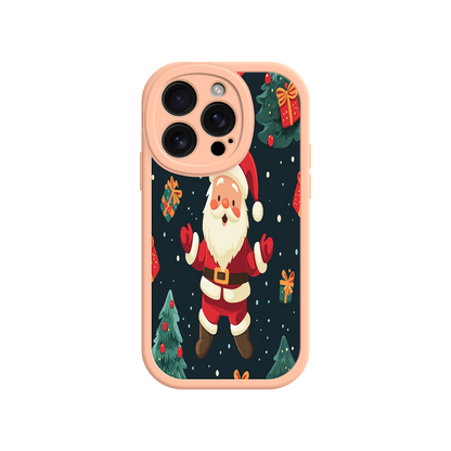 #MC0032 Factory Wholesale Festive Santa iPhone 17 Case – Christmas Holiday Design, Jolly Santa Claus, Gift Boxes & Trees
