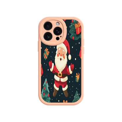 #MC0032 Factory Wholesale Festive Santa iPhone 17 Case – Christmas Holiday Design, Jolly Santa Claus, Gift Boxes & Trees