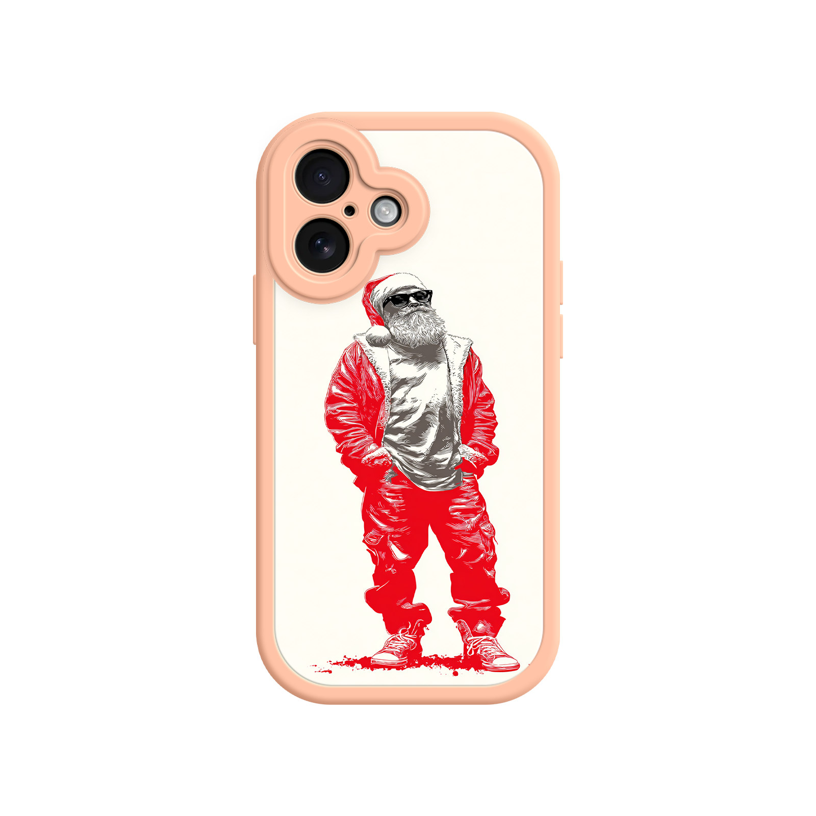 Holiday iPhone case with cool Santa in sunglasses