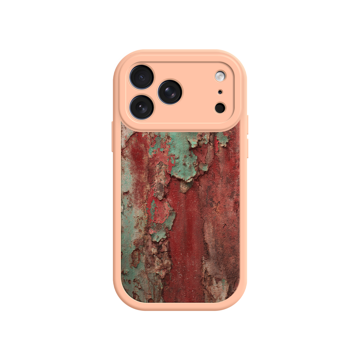 #MC0022 Factory Wholesale Rustic Metal Texture Phone Case – Vintage Industrial Style for iPhone 17