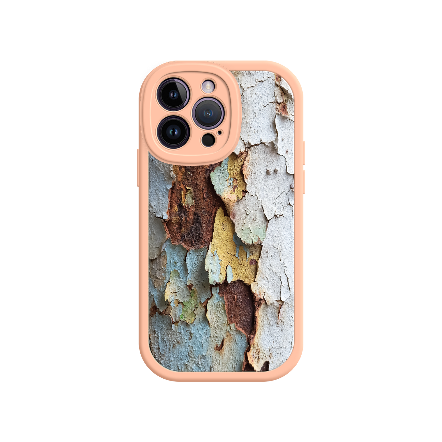 #MC0021 Factory Wholesale Rustic Patina Phone Case – Vintage Peeling Paint Design for iPhone 17