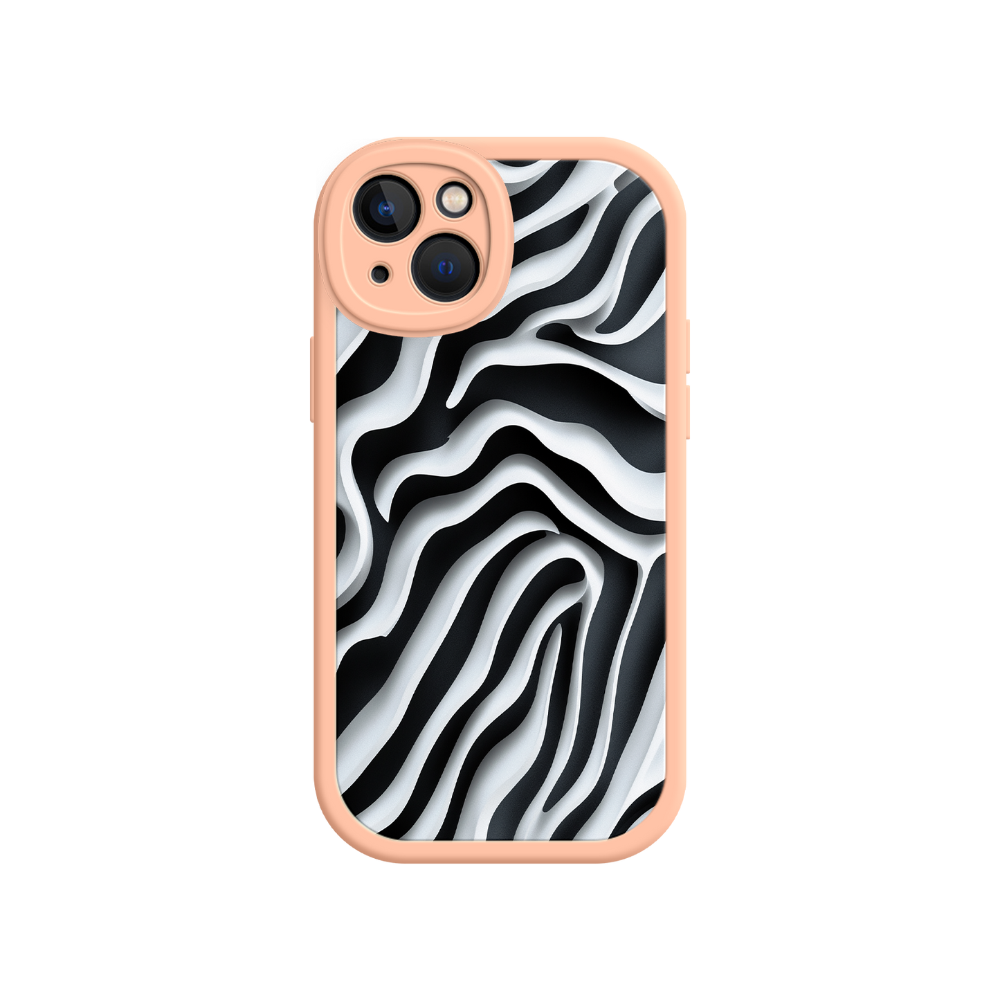 #MC0040 Factory Wholesale Zebra Pattern iPhone 17 Case – Black & White Protective Cover for iPhone 16 Pro / Max