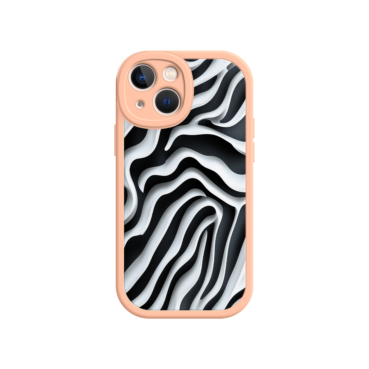 #MC0040 Factory Wholesale Zebra Pattern iPhone 17 Case – Black & White Protective Cover for iPhone 16 Pro / Max