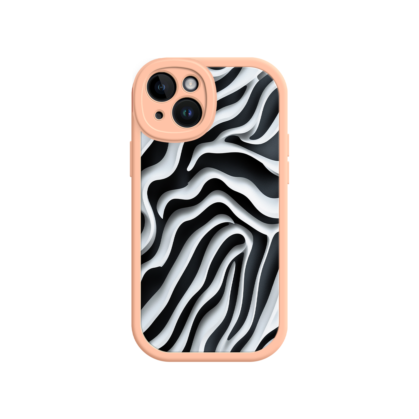 #MC0040 Factory Wholesale Zebra Pattern iPhone 17 Case – Black & White Protective Cover for iPhone 16 Pro / Max