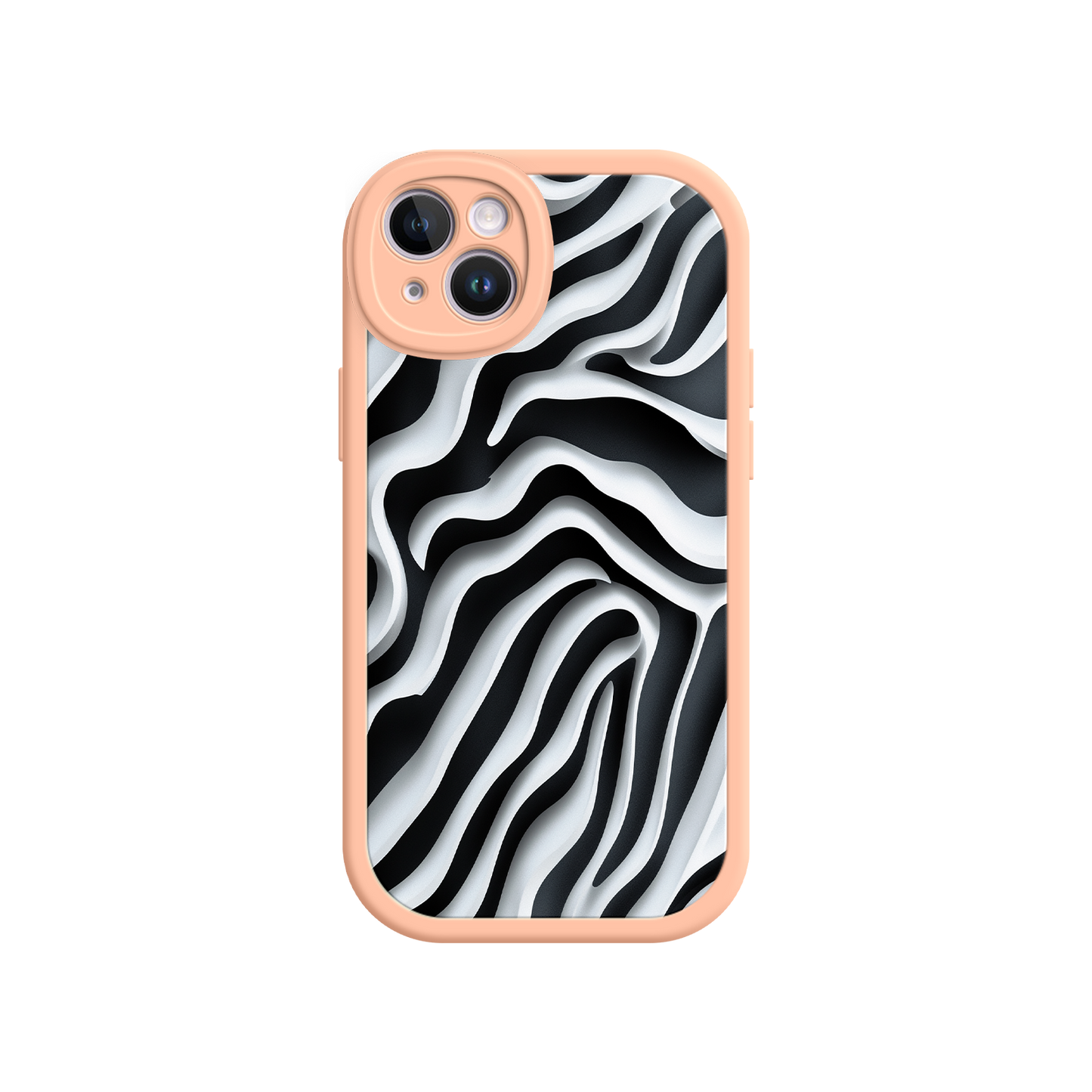 #MC0040 Factory Wholesale Zebra Pattern iPhone 17 Case – Black & White Protective Cover for iPhone 16 Pro / Max
