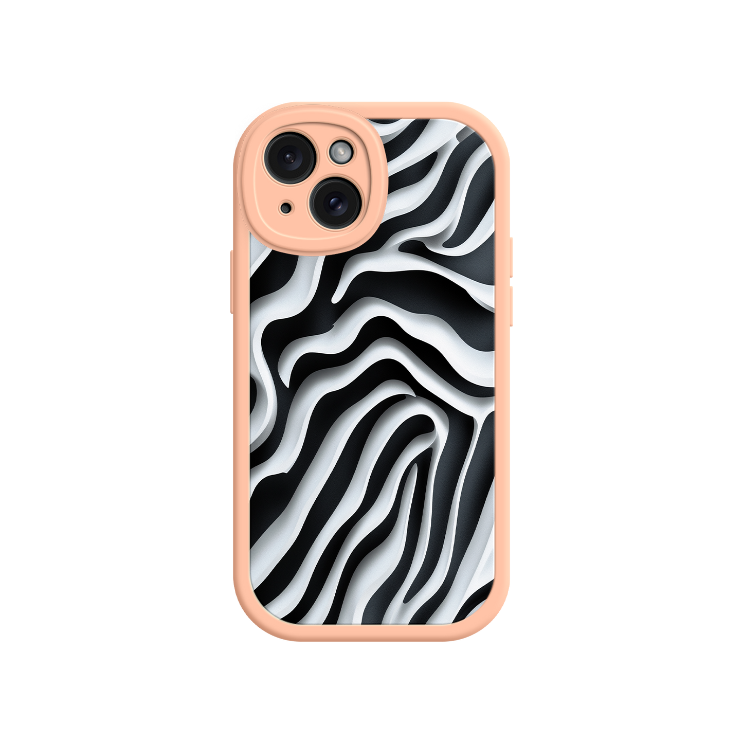 #MC0040 Factory Wholesale Zebra Pattern iPhone 17 Case – Black & White Protective Cover for iPhone 16 Pro / Max