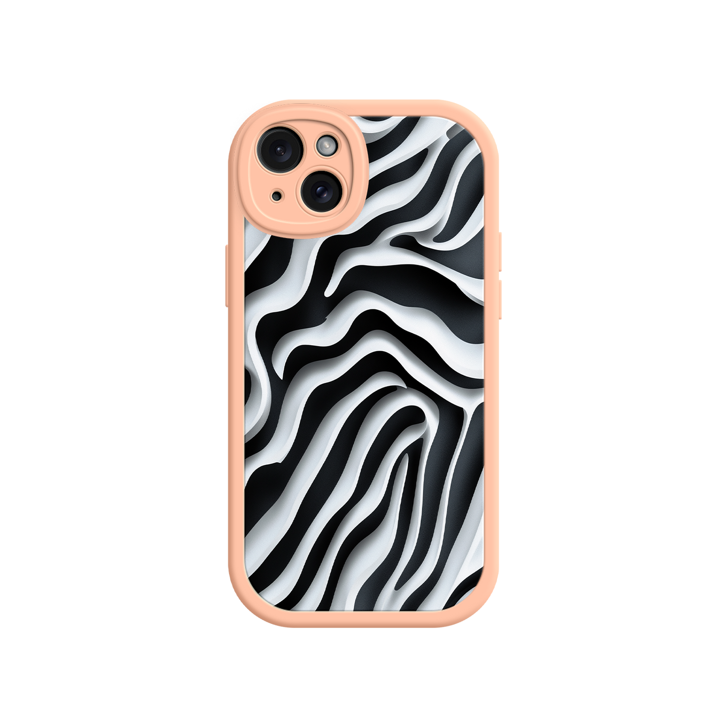 #MC0040 Factory Wholesale Zebra Pattern iPhone 17 Case – Black & White Protective Cover for iPhone 16 Pro / Max
