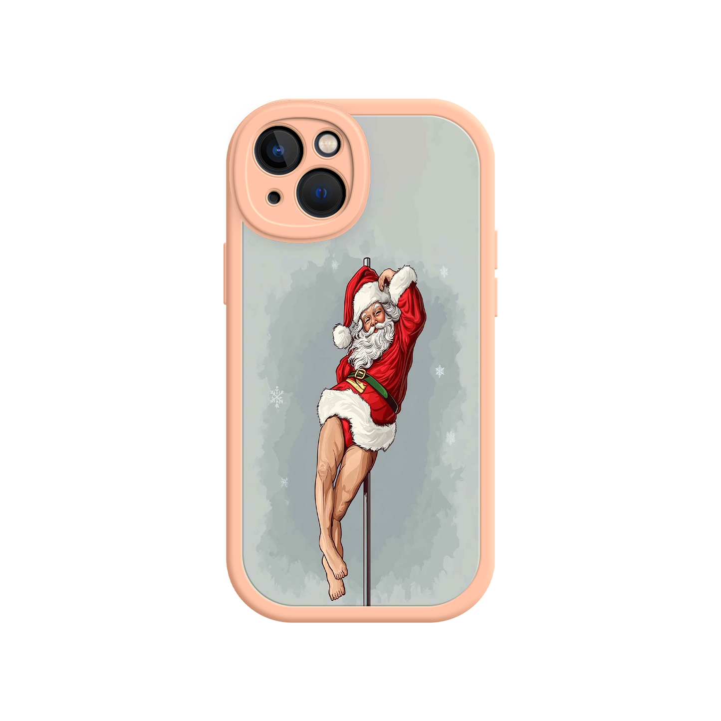 #MC0038 Factory Wholesale Pole Dancing Santa Claus iPhone 17 Case – Funny Christmas Art, Cheeky Holiday Design, Festive Adult Humor
