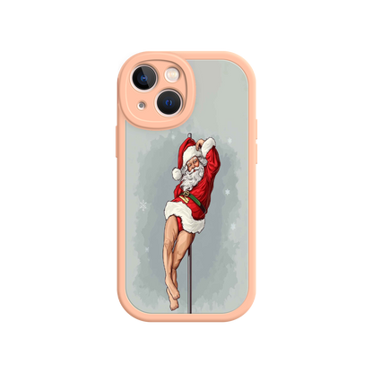 #MC0038 Factory Wholesale Pole Dancing Santa Claus iPhone 17 Case – Funny Christmas Art, Cheeky Holiday Design, Festive Adult Humor
