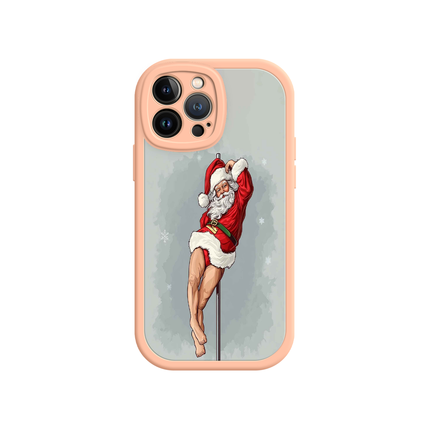 #MC0038 Factory Wholesale Pole Dancing Santa Claus iPhone 17 Case – Funny Christmas Art, Cheeky Holiday Design, Festive Adult Humor