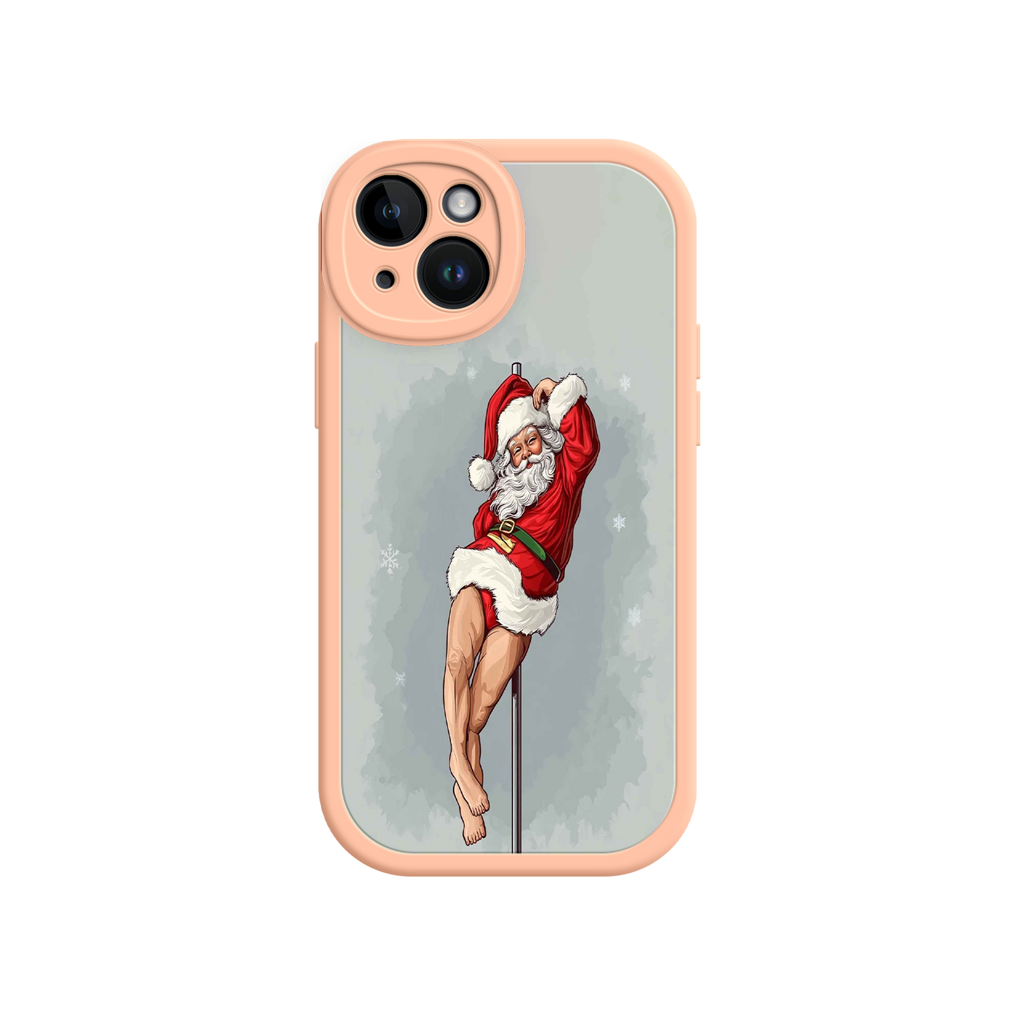 #MC0038 Factory Wholesale Pole Dancing Santa Claus iPhone 17 Case – Funny Christmas Art, Cheeky Holiday Design, Festive Adult Humor