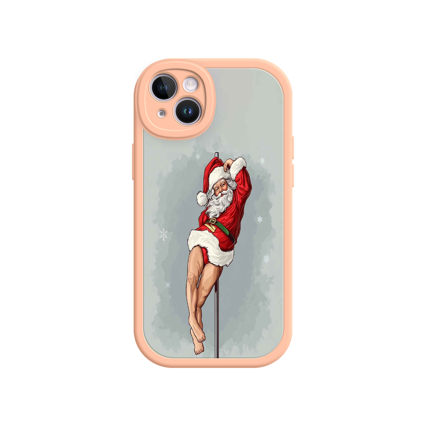 #MC0038 Factory Wholesale Pole Dancing Santa Claus iPhone 17 Case – Funny Christmas Art, Cheeky Holiday Design, Festive Adult Humor