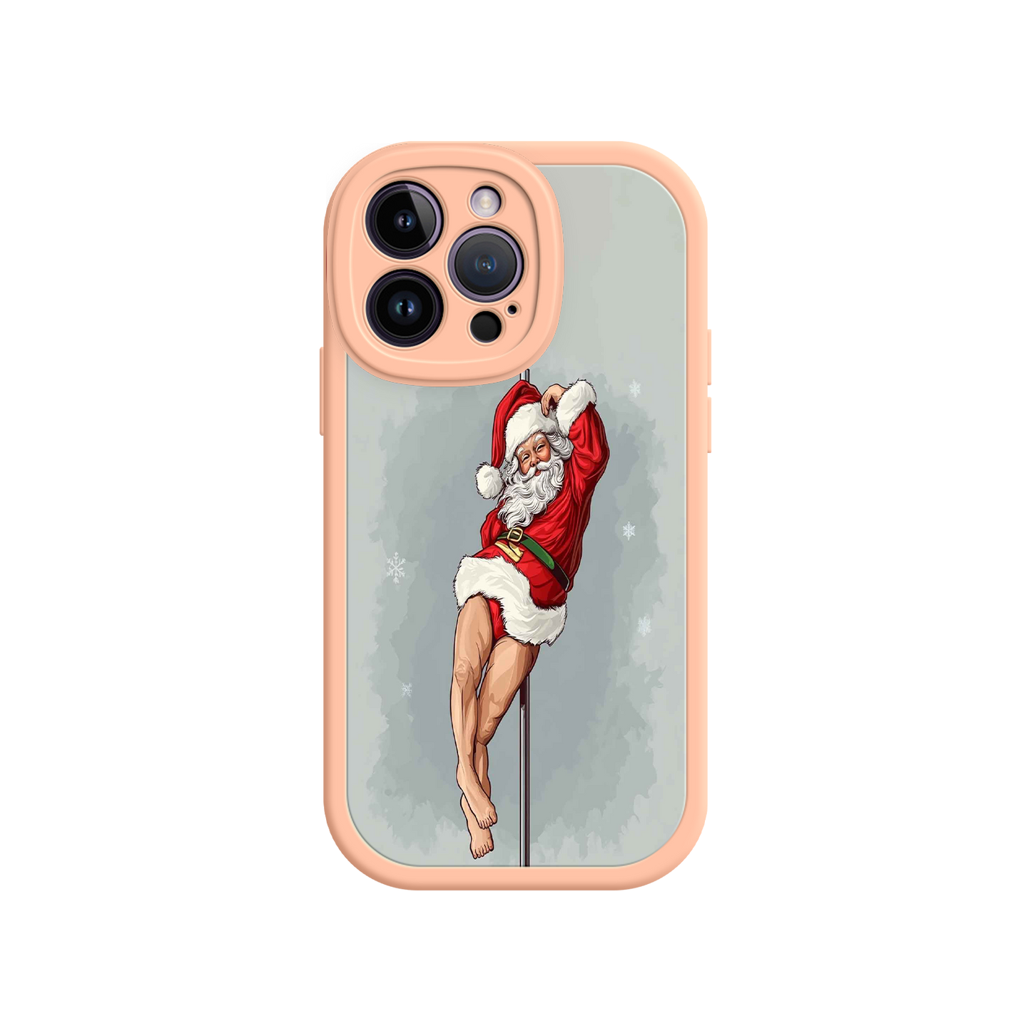 #MC0038 Factory Wholesale Pole Dancing Santa Claus iPhone 17 Case – Funny Christmas Art, Cheeky Holiday Design, Festive Adult Humor