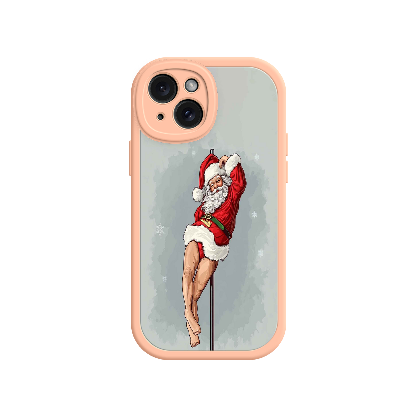 #MC0038 Factory Wholesale Pole Dancing Santa Claus iPhone 17 Case – Funny Christmas Art, Cheeky Holiday Design, Festive Adult Humor