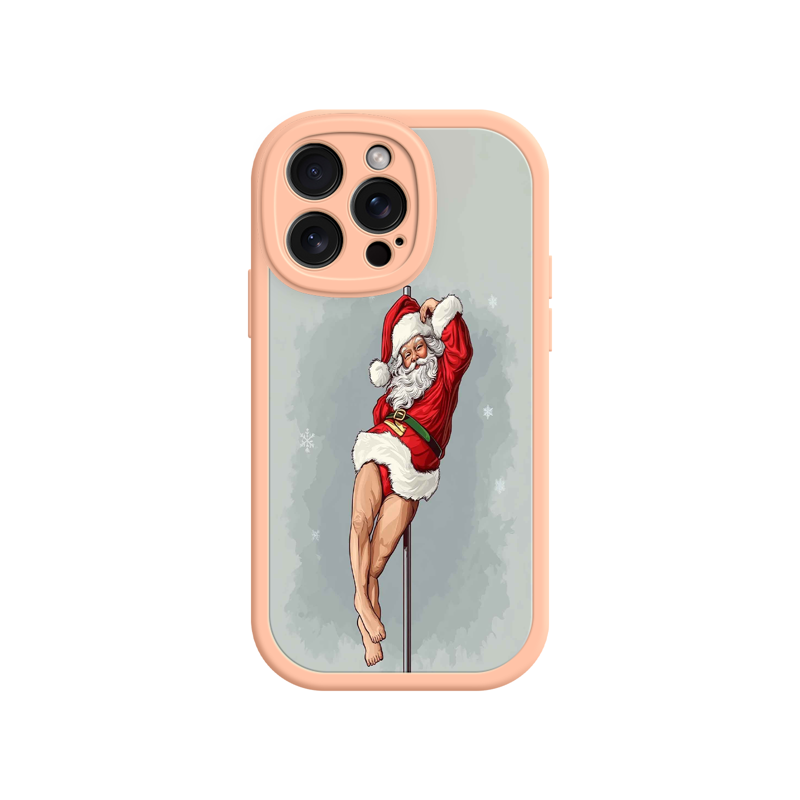 Pole Dancing Santa Claus iPhone 17 Case – Funny Christmas Art, Cheeky Holiday Design, Festive Adult Humor
