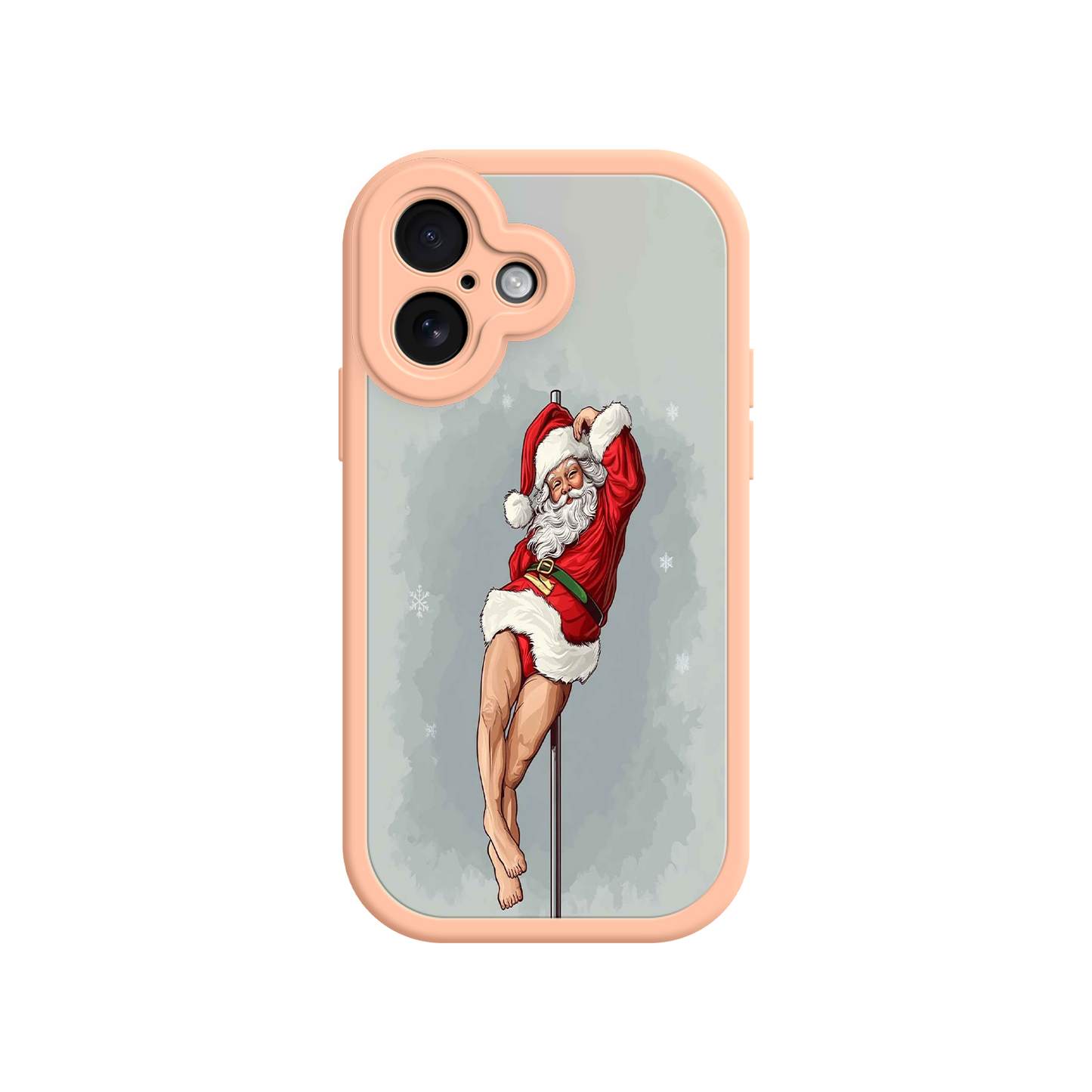 #MC0038 Factory Wholesale Pole Dancing Santa Claus iPhone 17 Case – Funny Christmas Art, Cheeky Holiday Design, Festive Adult Humor