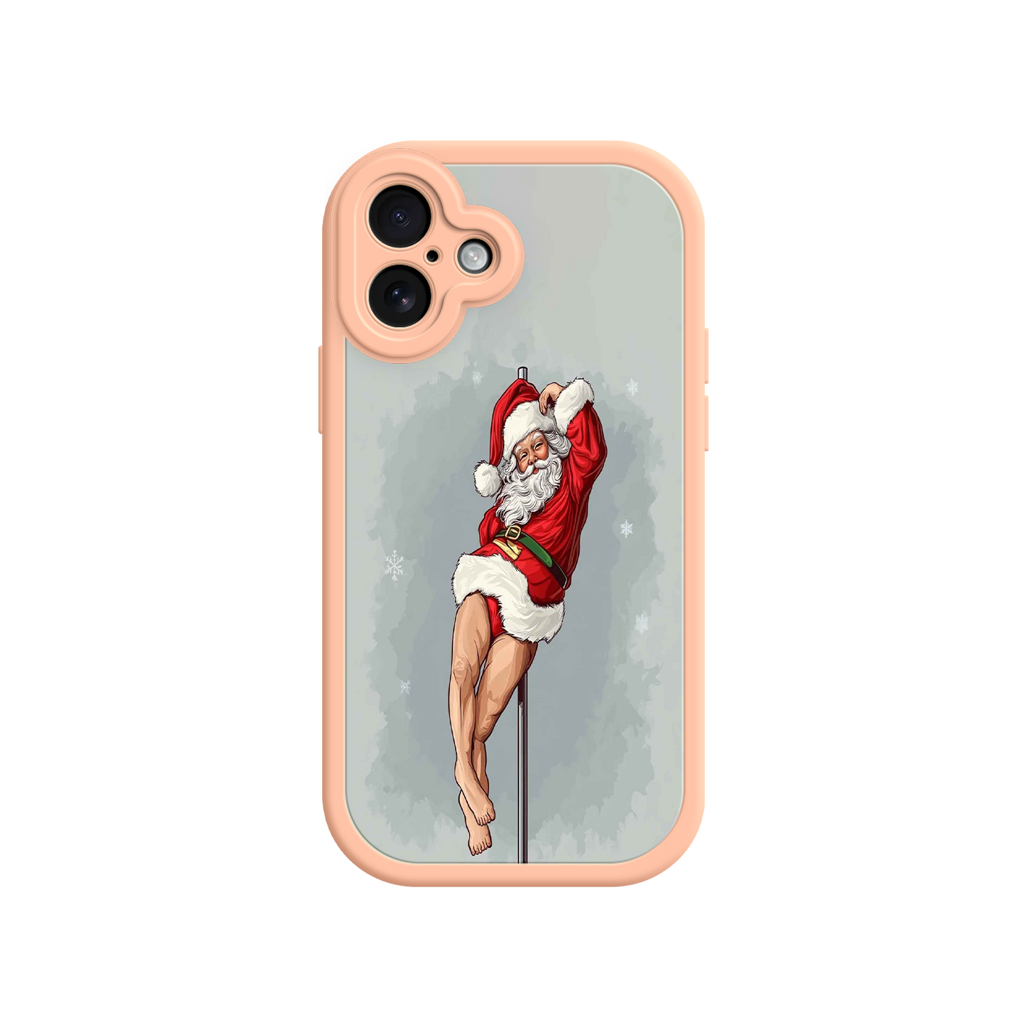 #MC0038 Factory Wholesale Pole Dancing Santa Claus iPhone 17 Case – Funny Christmas Art, Cheeky Holiday Design, Festive Adult Humor