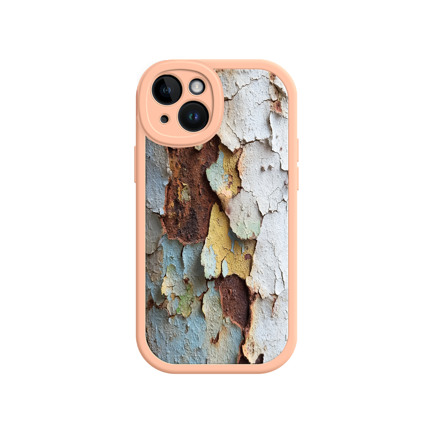#MC0021 Factory Wholesale Rustic Patina Phone Case – Vintage Peeling Paint Design for iPhone 17