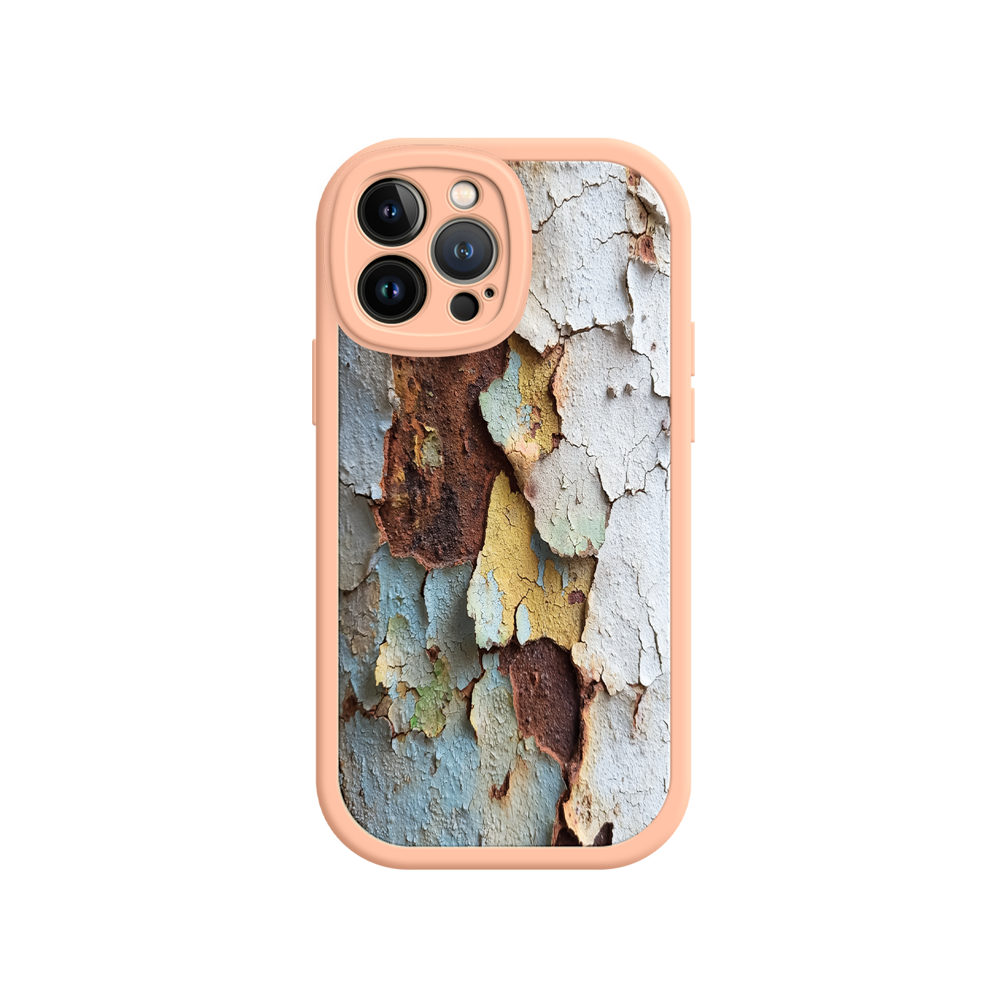 #MC0021 Factory Wholesale Rustic Patina Phone Case – Vintage Peeling Paint Design for iPhone 17