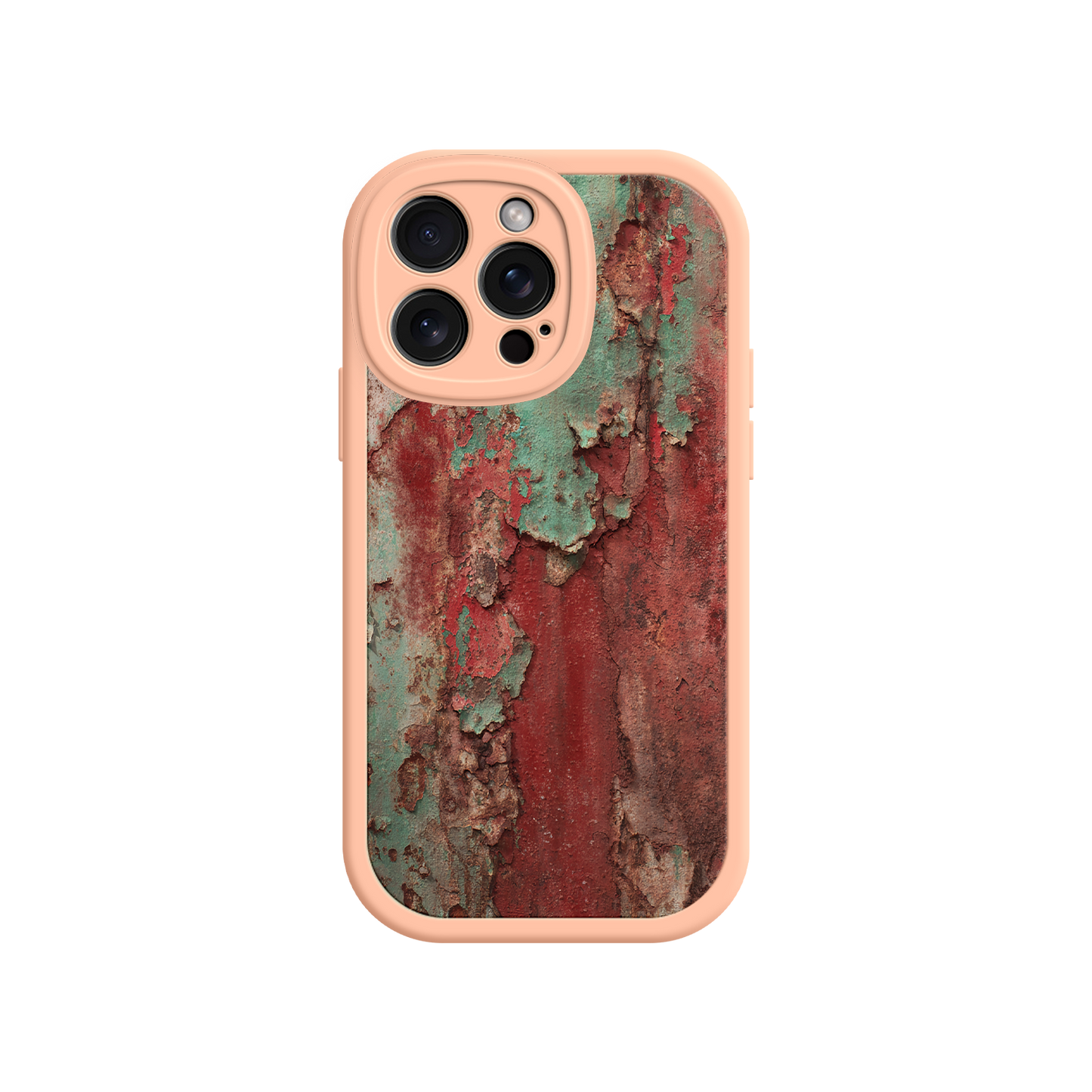 #MC0022 Factory Wholesale Rustic Metal Texture Phone Case – Vintage Industrial Style for iPhone 17