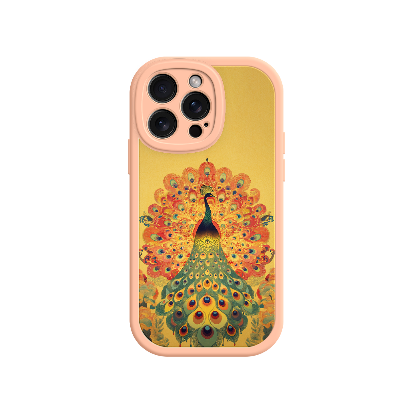 #MC0009 Factory Wholesale Peacock iPhone Case – Artistic Bird Design with Vibrant Feathers & Boho Style