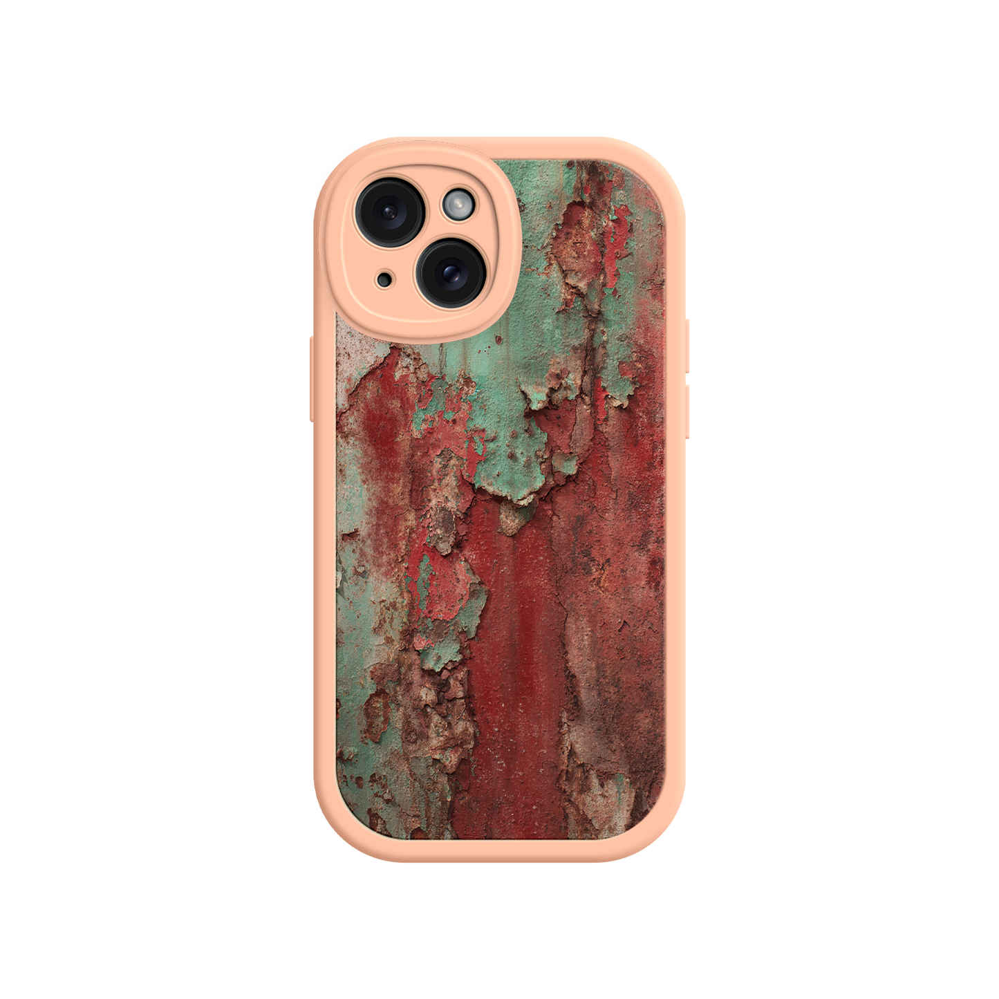 #MC0022 Factory Wholesale Rustic Metal Texture Phone Case – Vintage Industrial Style for iPhone 17