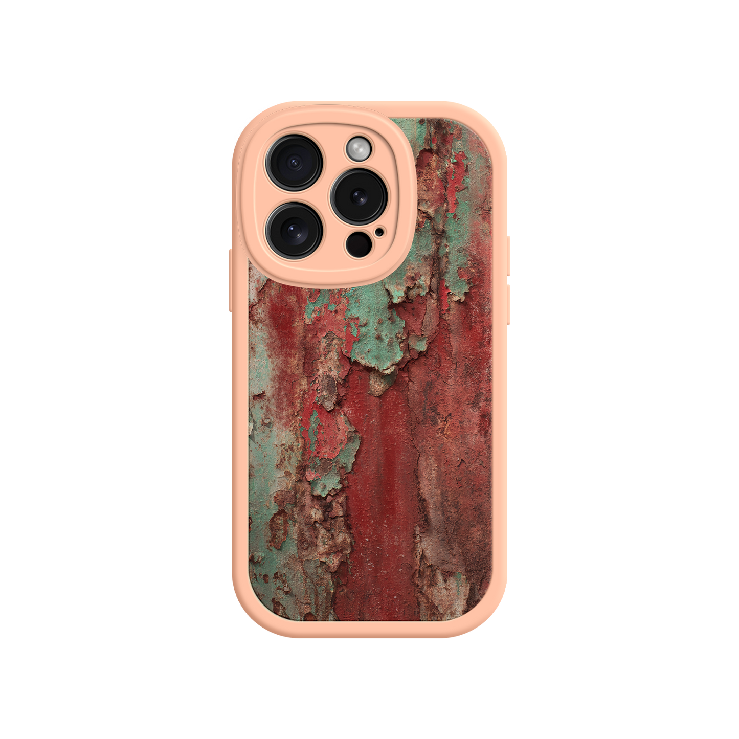 #MC0022 Factory Wholesale Rustic Metal Texture Phone Case – Vintage Industrial Style for iPhone 17