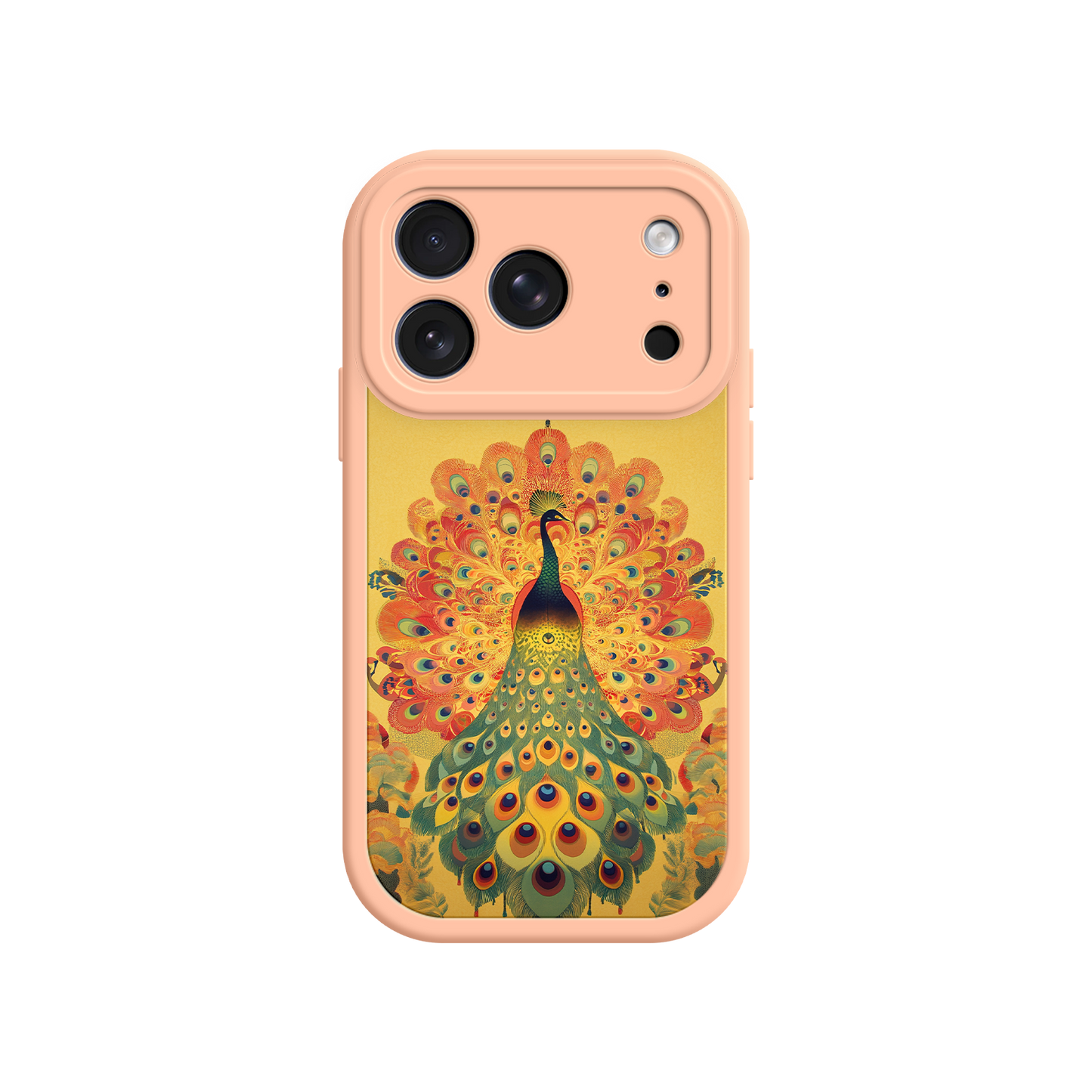 #MC0009 Factory Wholesale Peacock iPhone Case – Artistic Bird Design with Vibrant Feathers & Boho Style