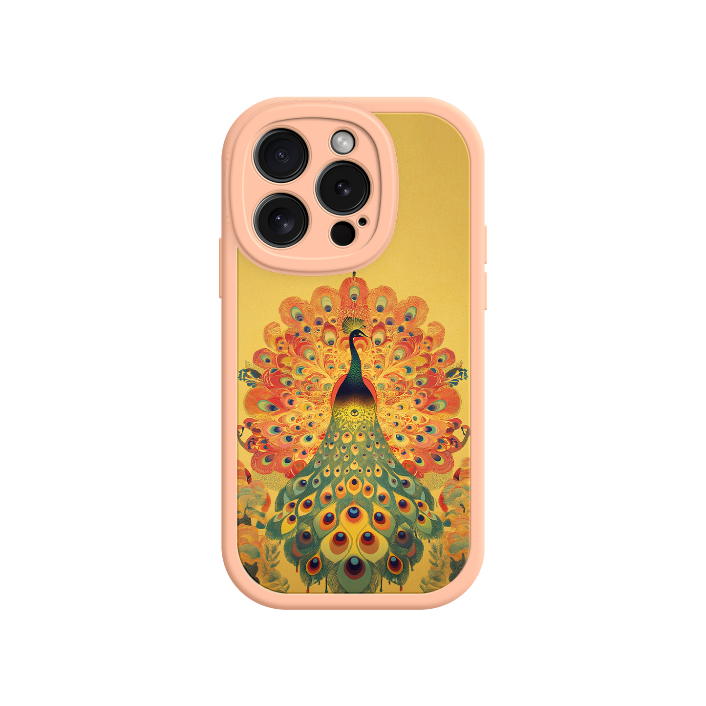 #MC0009 Factory Wholesale Peacock iPhone Case – Artistic Bird Design with Vibrant Feathers & Boho Style
