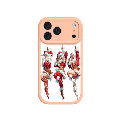 Retro phone case with Santa Claus dance illustration
