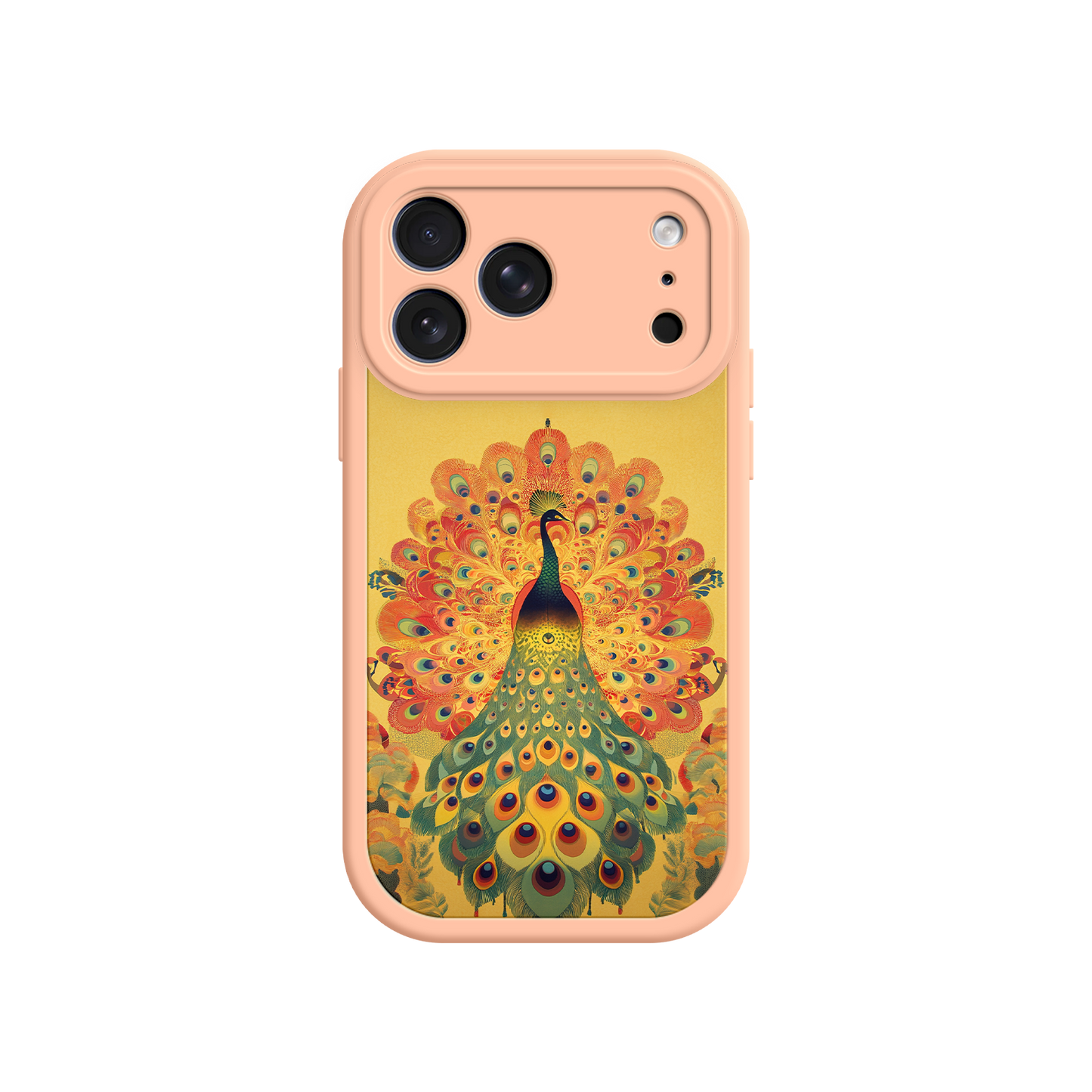 #MC0009 Factory Wholesale Peacock iPhone Case – Artistic Bird Design with Vibrant Feathers & Boho Style