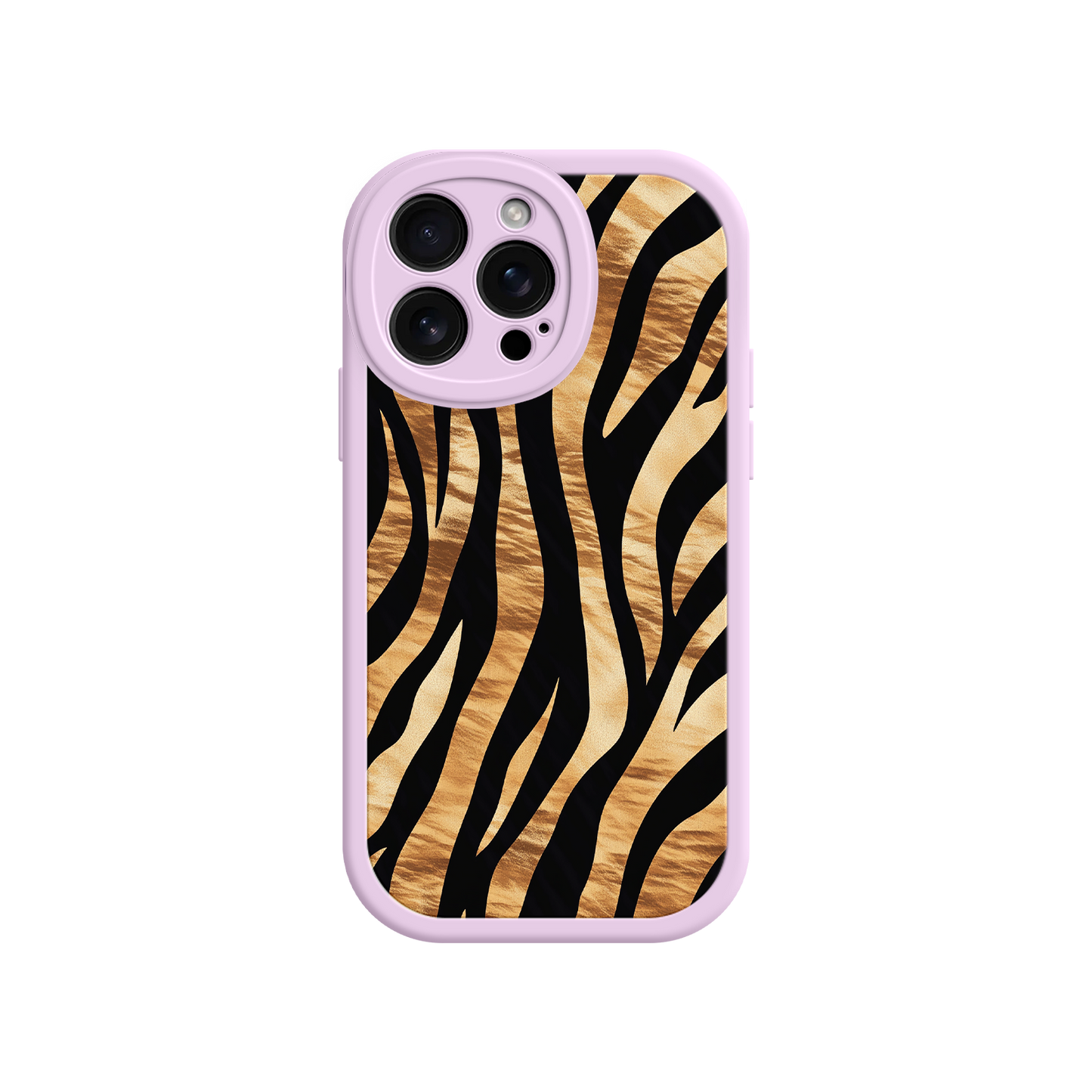 iPhone case with textured animal stripe design