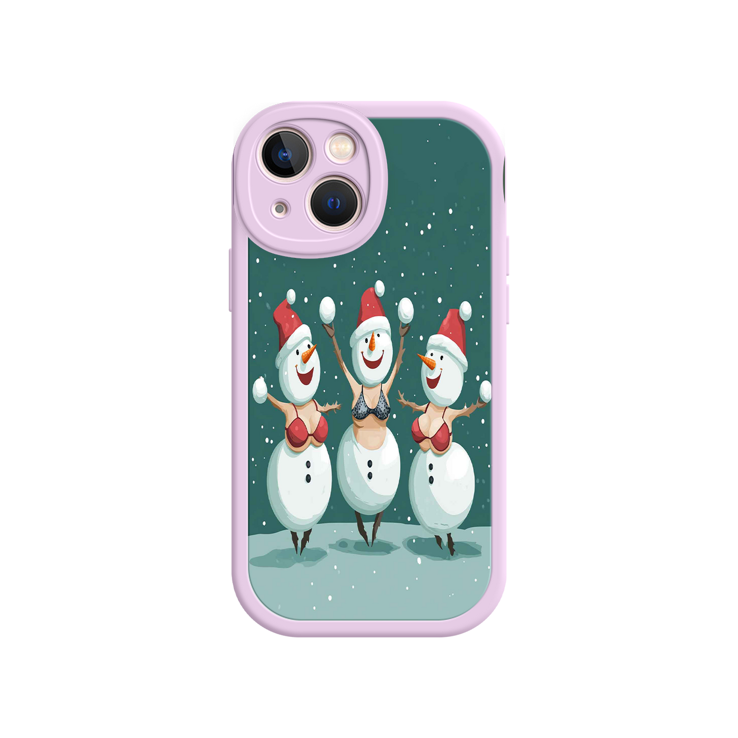 #MC0037 Factory Wholesale Festive Snowman iPhone 17 Case – Funny Christmas Art, Jolly Holiday Design, Soft Snowflakes