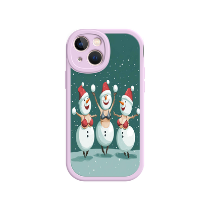 #MC0037 Factory Wholesale Festive Snowman iPhone 17 Case – Funny Christmas Art, Jolly Holiday Design, Soft Snowflakes