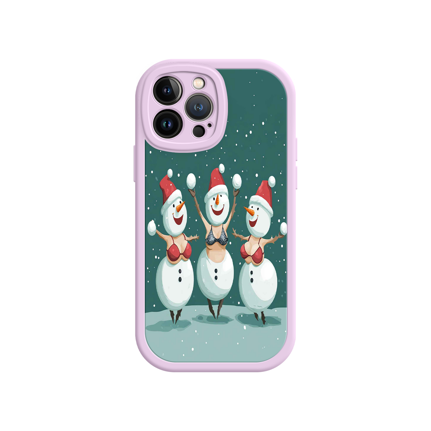 #MC0037 Factory Wholesale Festive Snowman iPhone 17 Case – Funny Christmas Art, Jolly Holiday Design, Soft Snowflakes