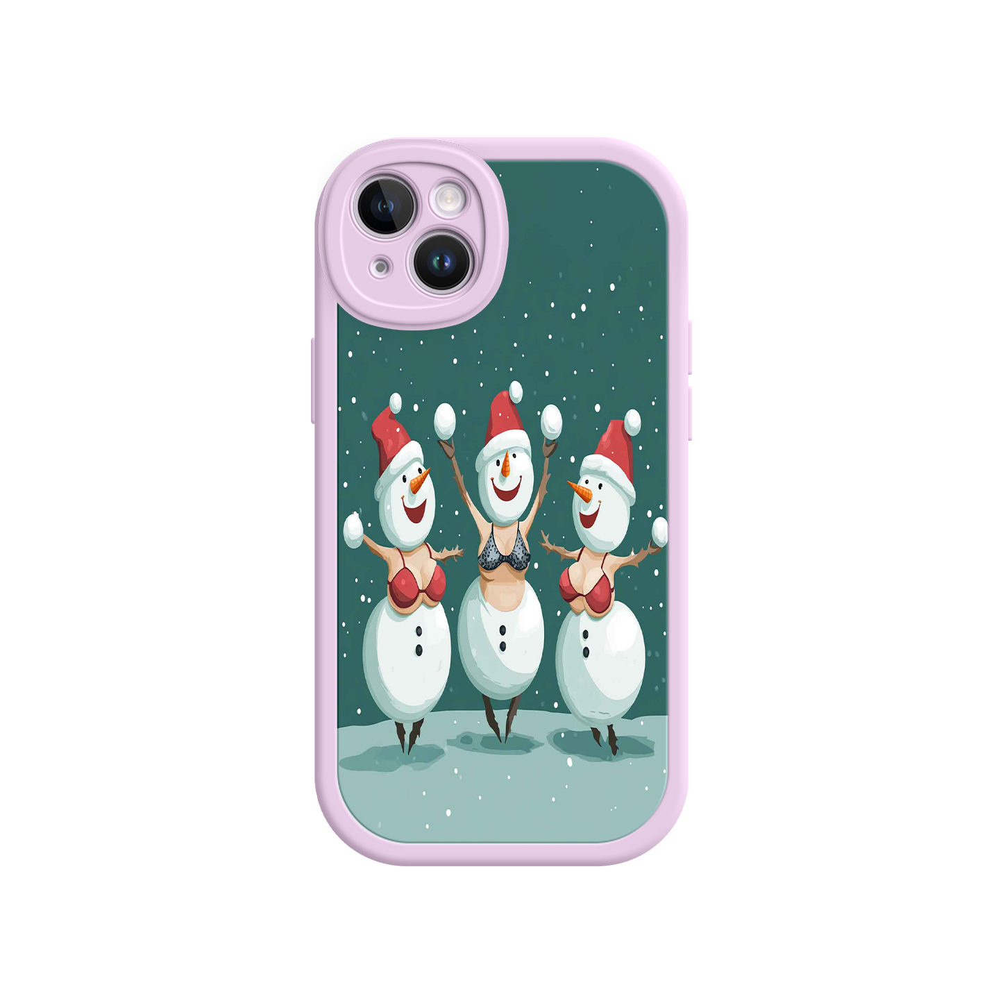#MC0037 Factory Wholesale Festive Snowman iPhone 17 Case – Funny Christmas Art, Jolly Holiday Design, Soft Snowflakes