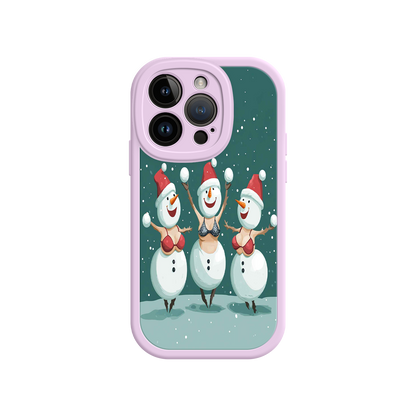 #MC0037 Factory Wholesale Festive Snowman iPhone 17 Case – Funny Christmas Art, Jolly Holiday Design, Soft Snowflakes