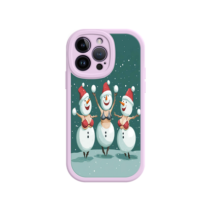 #MC0037 Factory Wholesale Festive Snowman iPhone 17 Case – Funny Christmas Art, Jolly Holiday Design, Soft Snowflakes