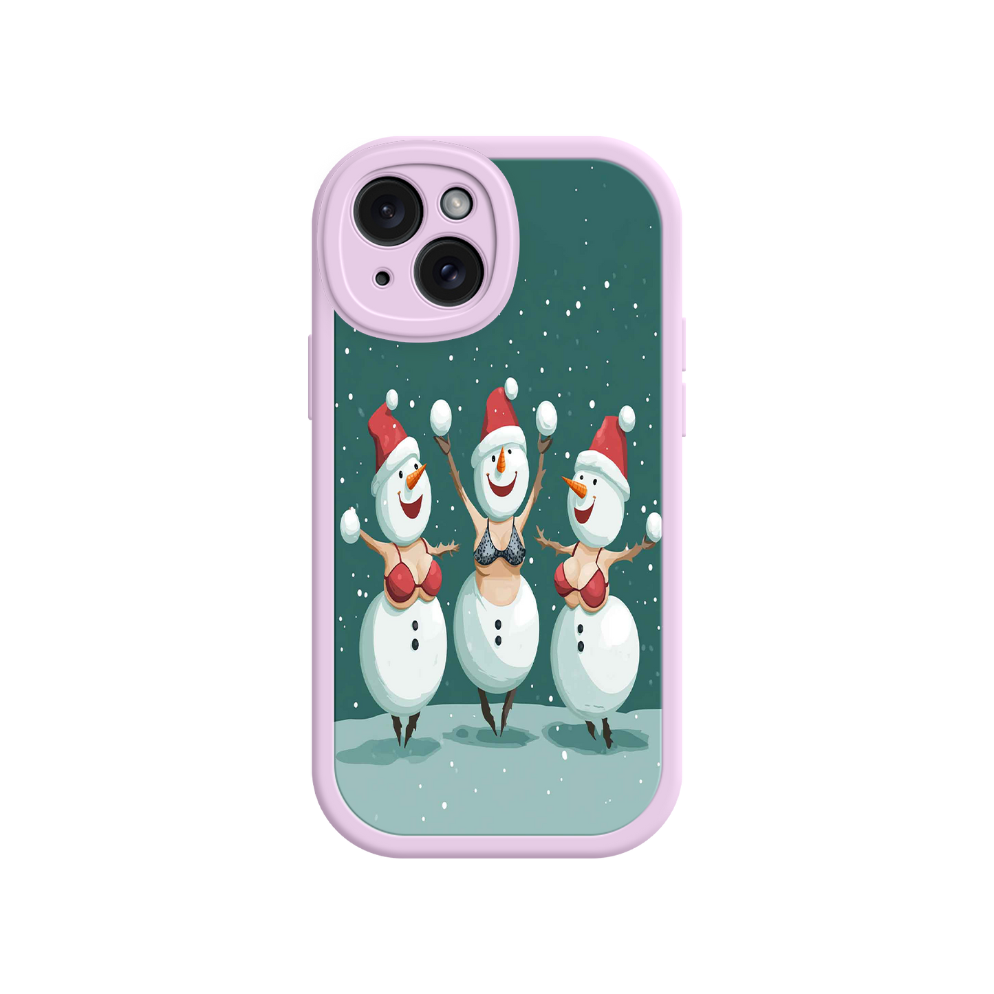 #MC0037 Factory Wholesale Festive Snowman iPhone 17 Case – Funny Christmas Art, Jolly Holiday Design, Soft Snowflakes