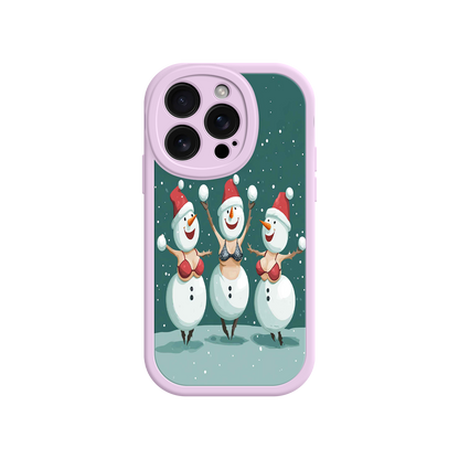 #MC0037 Factory Wholesale Festive Snowman iPhone 17 Case – Funny Christmas Art, Jolly Holiday Design, Soft Snowflakes