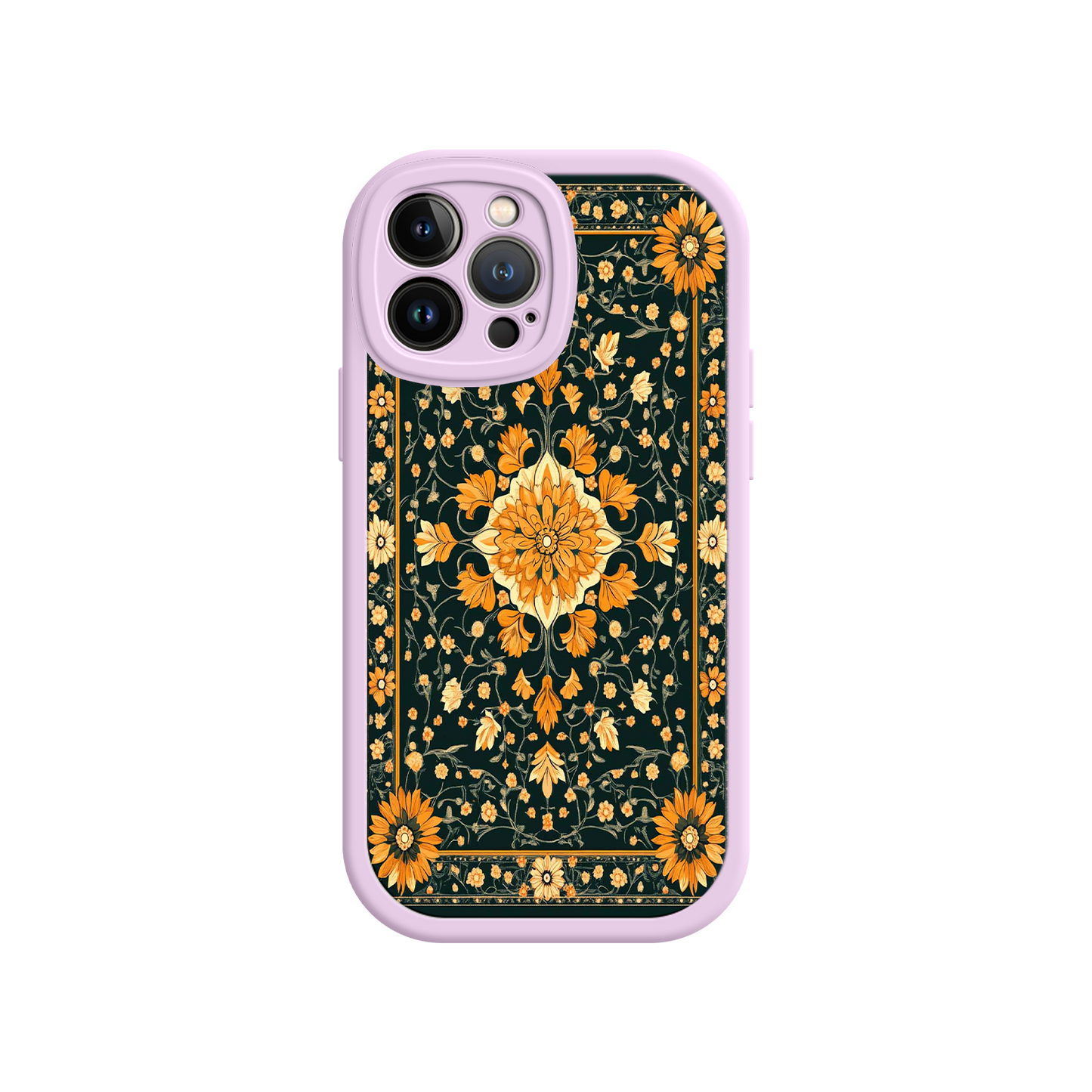 #MC0042 Factory Wholesale Ornate Floral iPhone 17 Case – Baroque Vintage Pattern Protective Cover for iPhone 16 Pro / Max