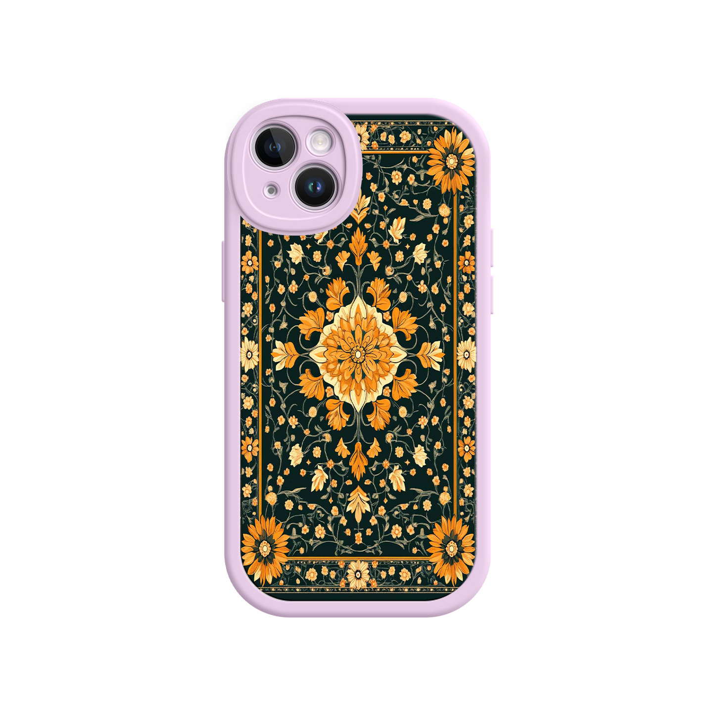 #MC0042 Factory Wholesale Ornate Floral iPhone 17 Case – Baroque Vintage Pattern Protective Cover for iPhone 16 Pro / Max
